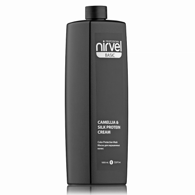 Маска-блеск для окрашенных волос Camellia&Silk Protein Cream Nirvel 1000мл