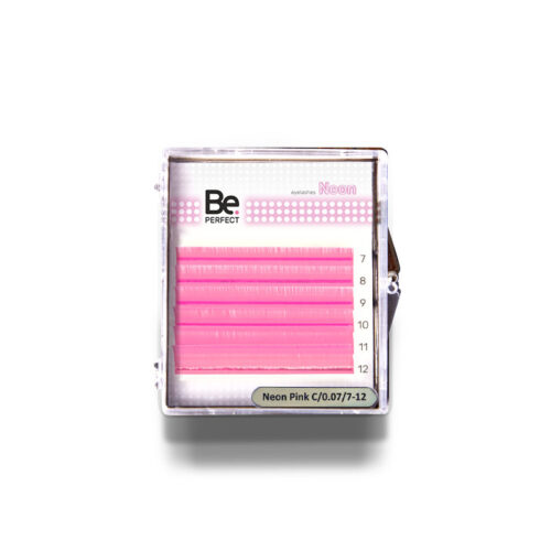 Цветные ресницы Be Perfect Neon Pink микс (6 линий)