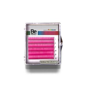 Цветные ресницы Be Perfect Rainbow Pink микс С 0,10 (6 линий)