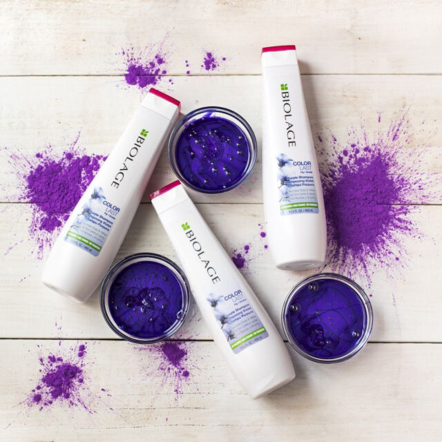 Фиолетовый шампунь Biolage ColorLast для окрашенных волос (для нейтрализации желтизны)