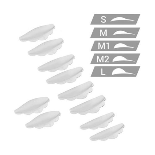 Набор силиконовых валиков Lash&Go, 5 пар, размеры S, M, M1, M2, L